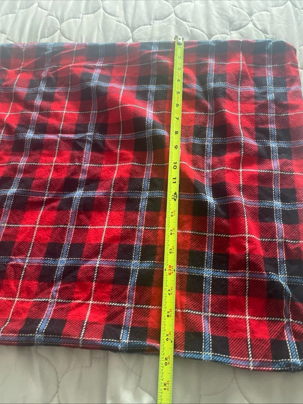 Tartan Red Plaid Standard Queen Pillowcases Flannel Set Of 2